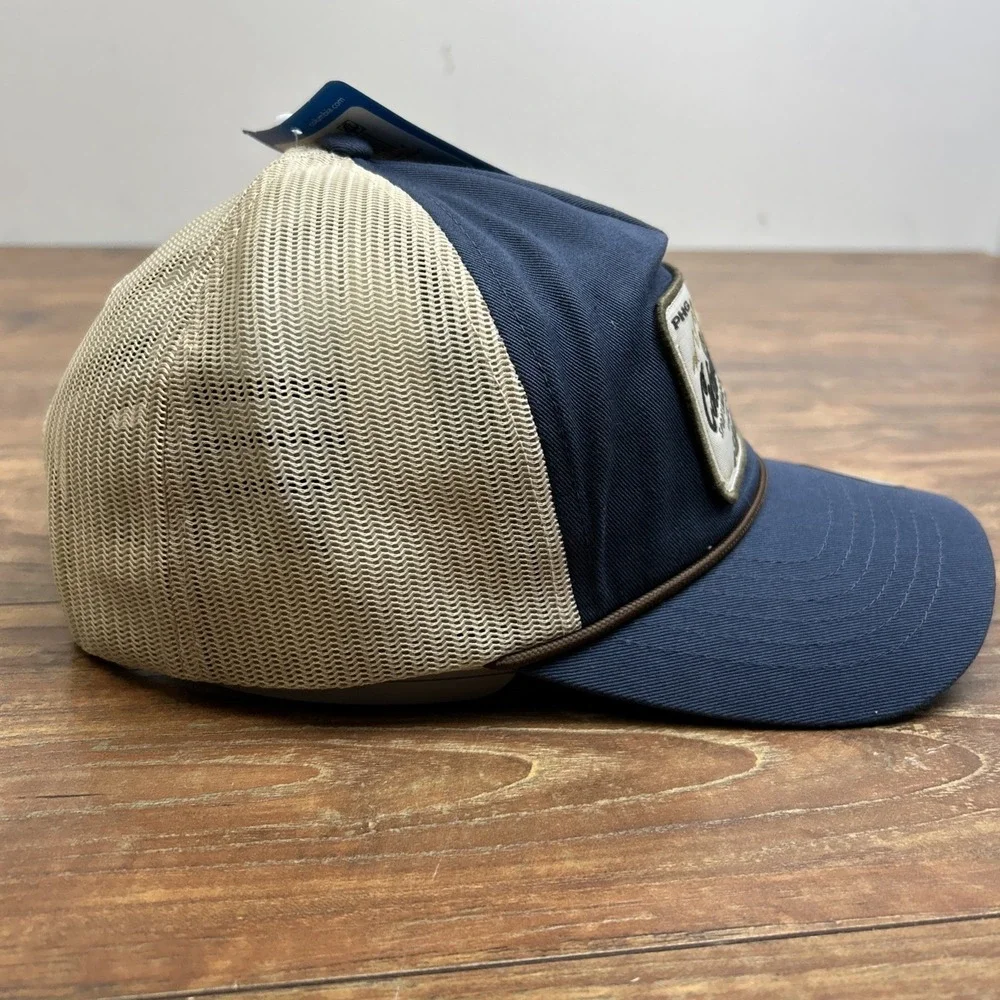 Columbia Phg Big Buck Mesh Snap-Back Cap Blue Tan Hunt‎ Line Unisex NWT